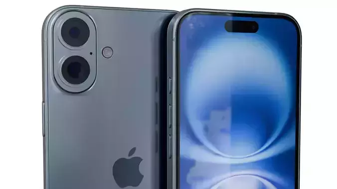 iPhone 16 Plus 3D Model with Realistic texture and materials