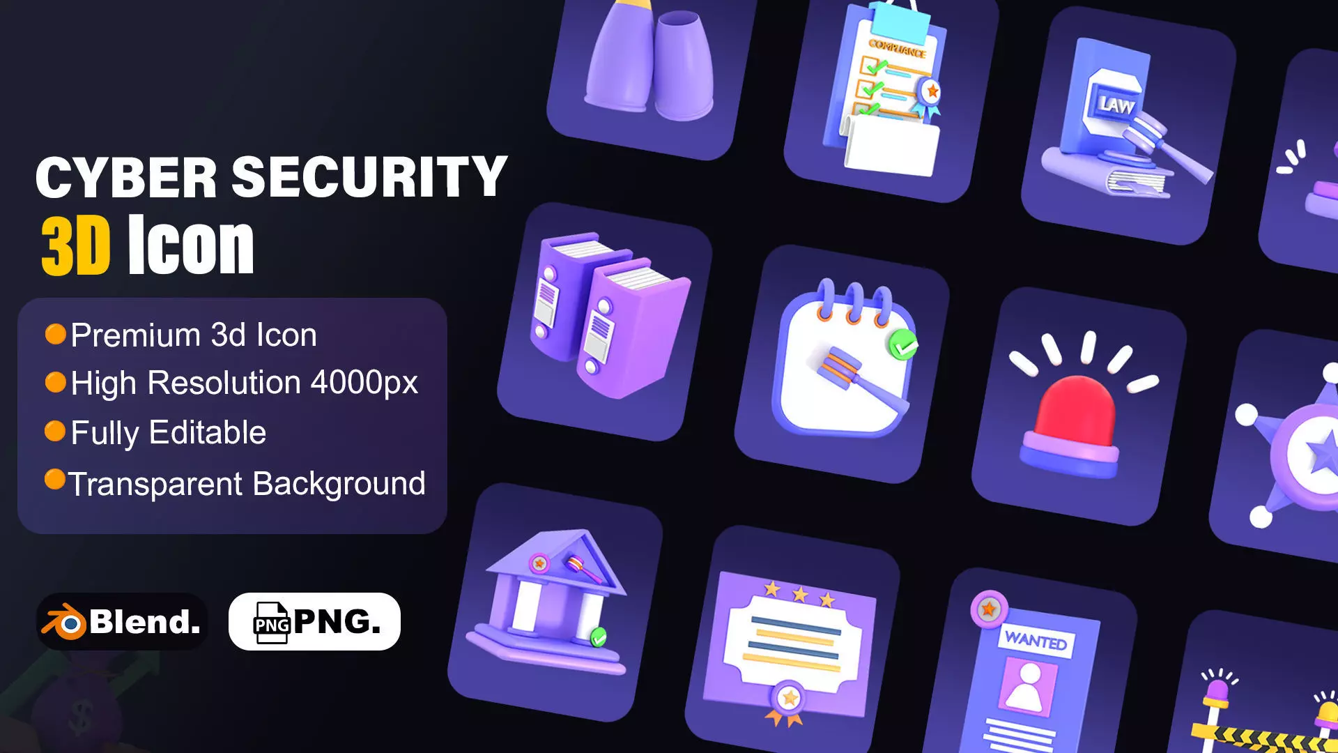 Cyber Security 3d Illustration Icon Pack 3D model 3D model_0