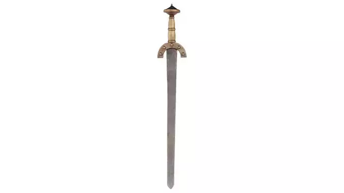 Bronze Sword Bare Low-poly 3D model
