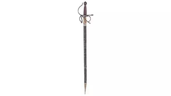 Epee Sword Low-poly 3D model