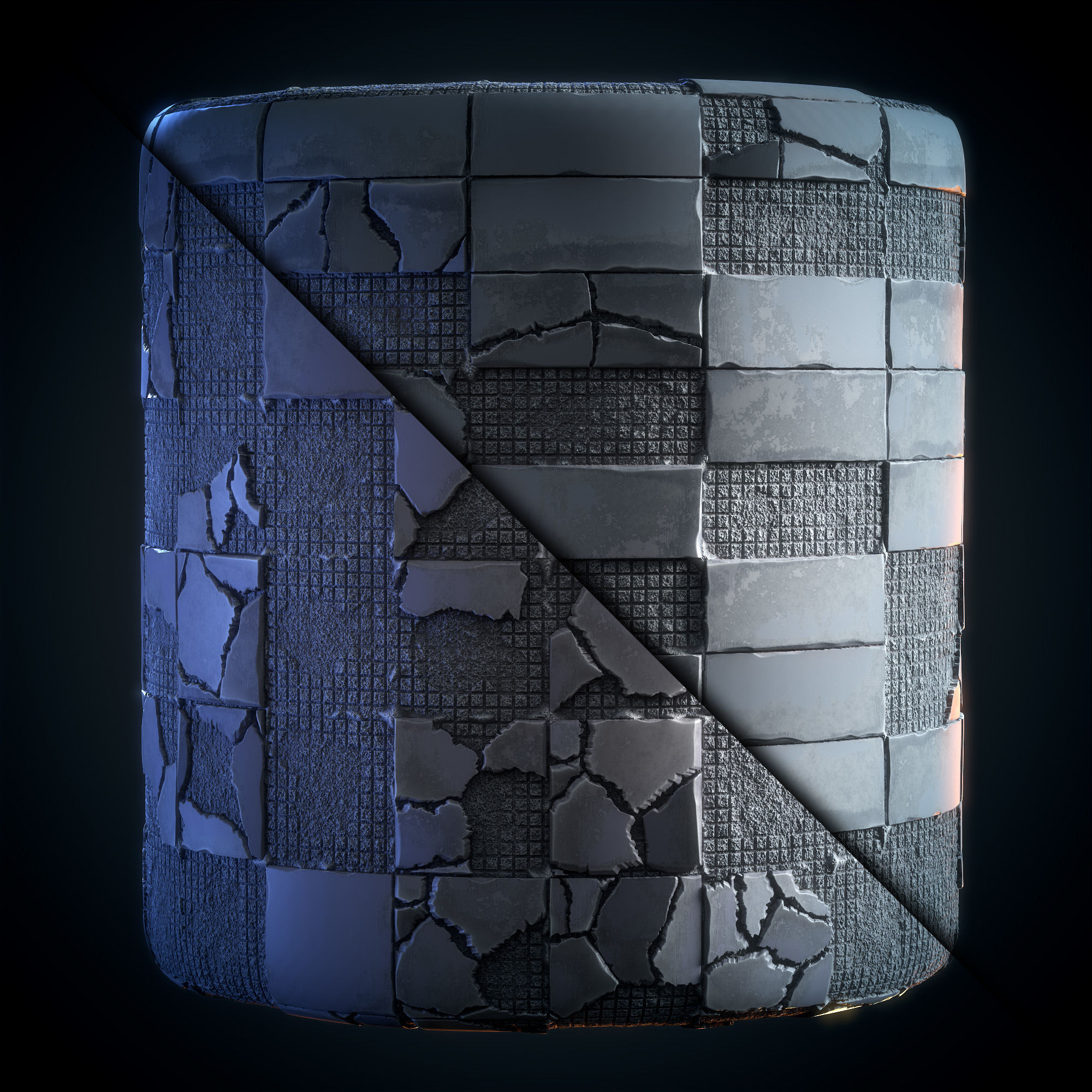 Tile Damage Stylized - VOL 03 - SBsar - Maps Texture_7