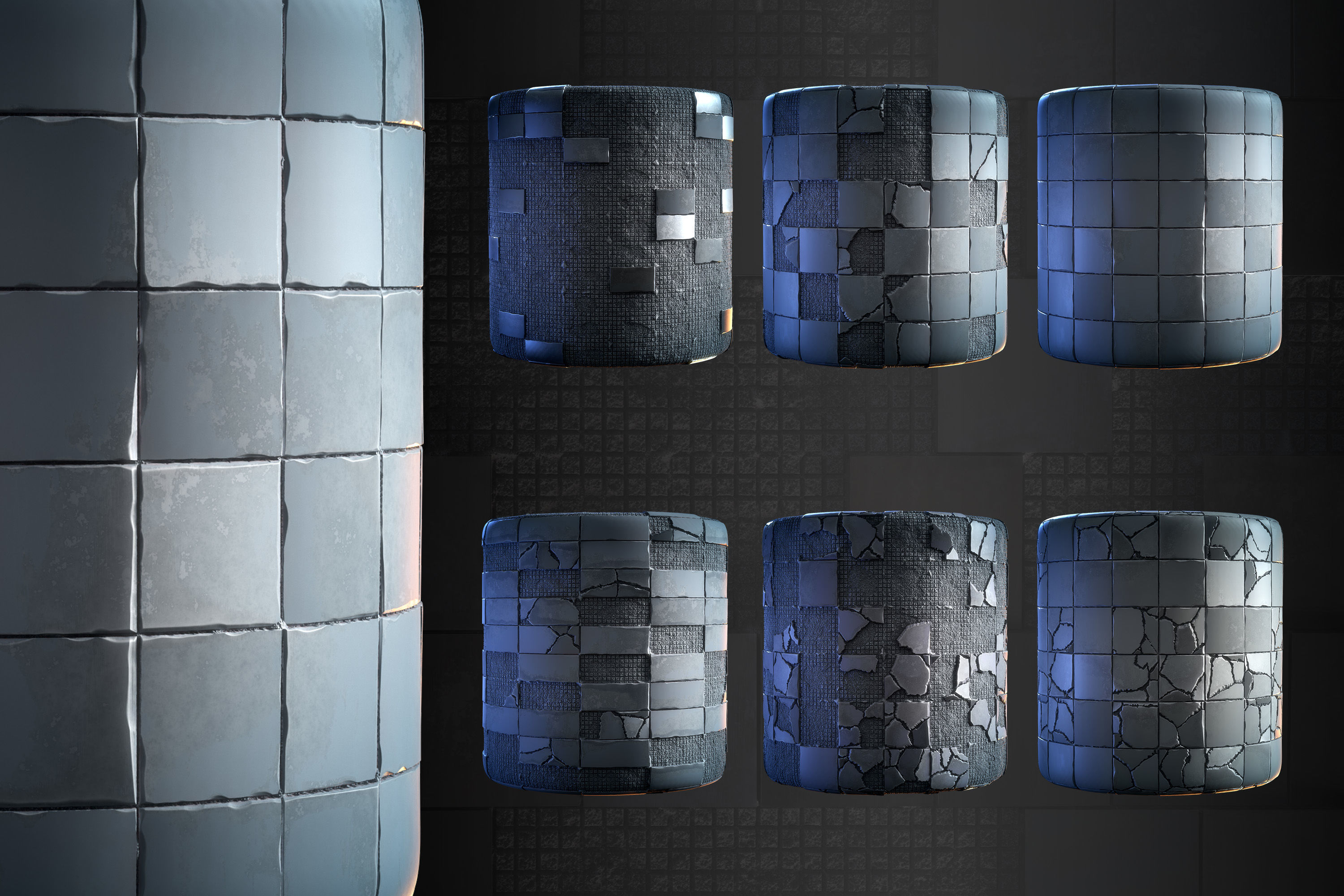 Tile Damage Stylized - VOL 03 - SBsar - Maps Texture_4
