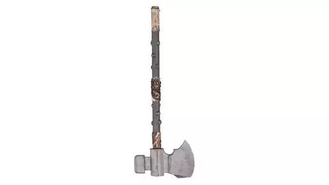 Fur Axe Low-poly 3D model