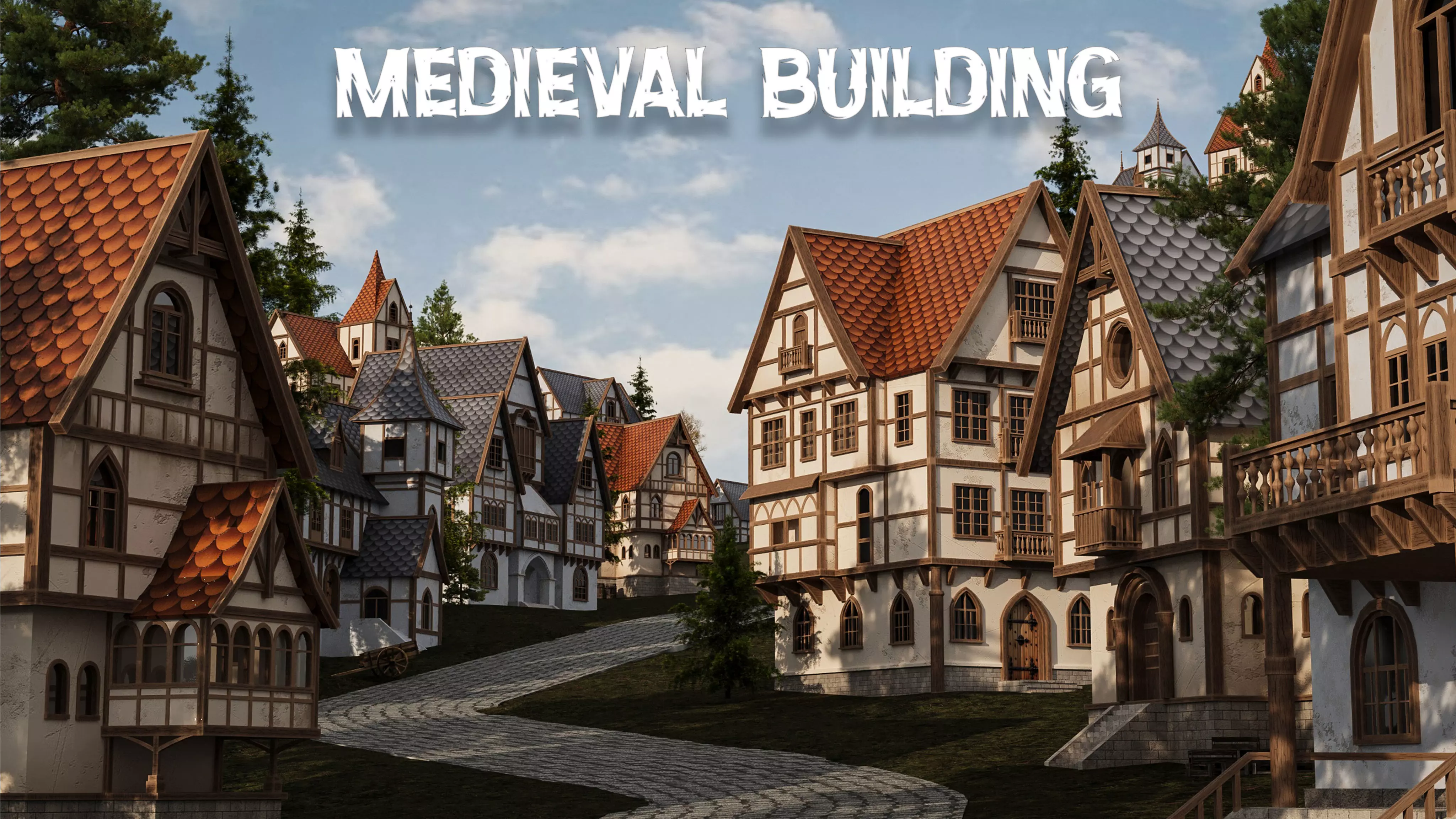 Medieval building  vol01 Low-poly 3D model_0
