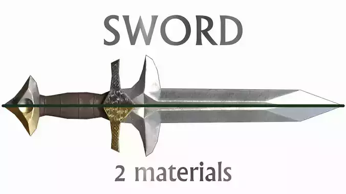 Sword Game Ready PBR Realistic medieval melee weapon
