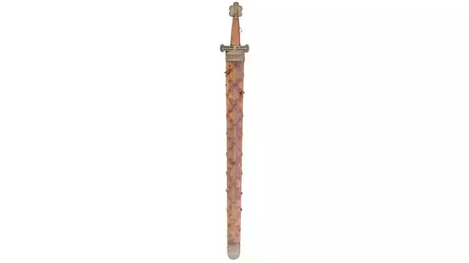 Leather Studded Sword Low-poly 3D model