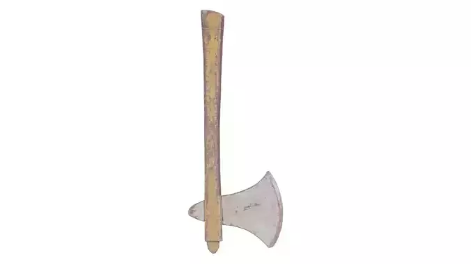 Wooden Axe Low-poly 3D model
