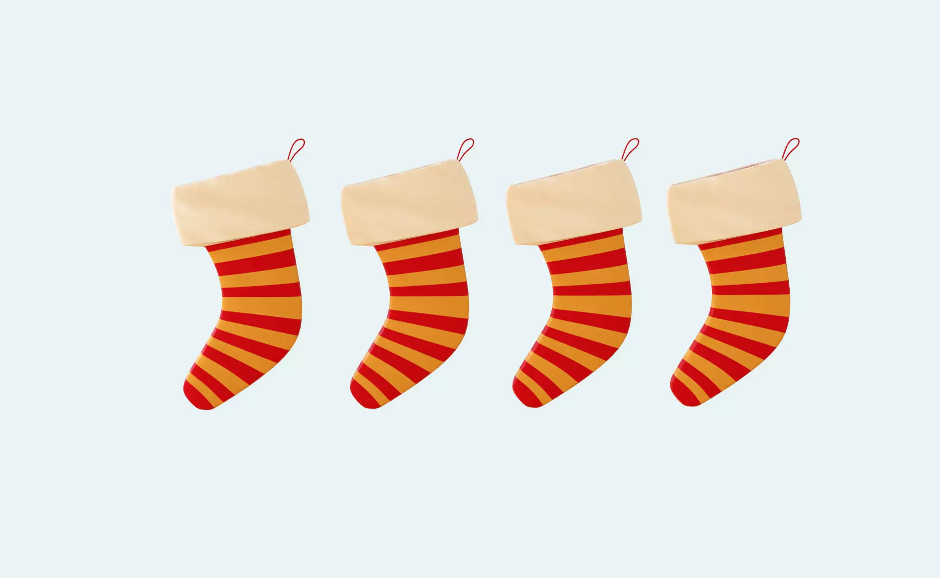 Cartoon Gift Christmas Stocking v0012 Low-poly 3D model_0