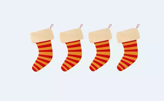 Cartoon Gift Christmas Stocking v0012