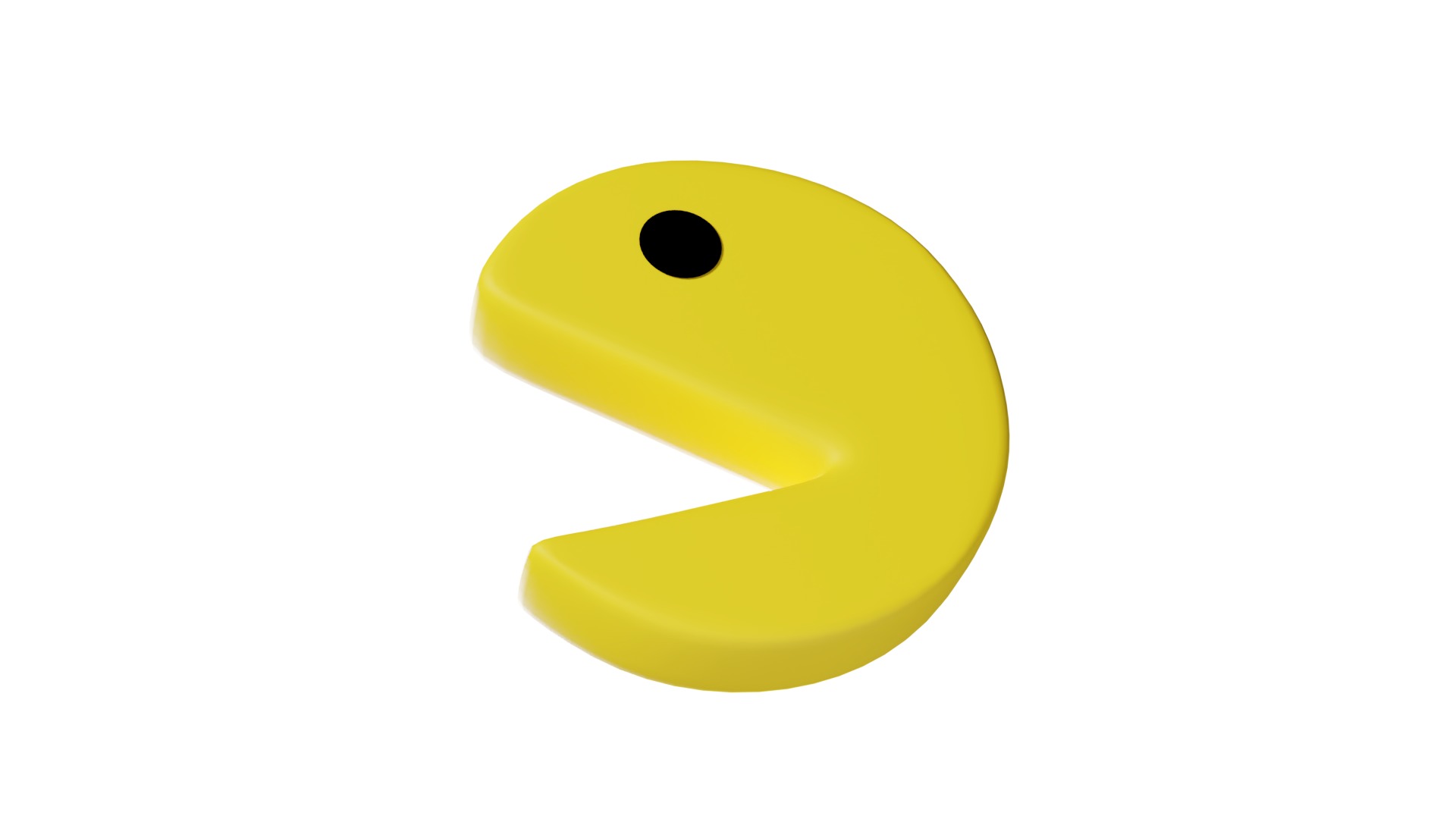 3D Pacman With Rig 3D model_3