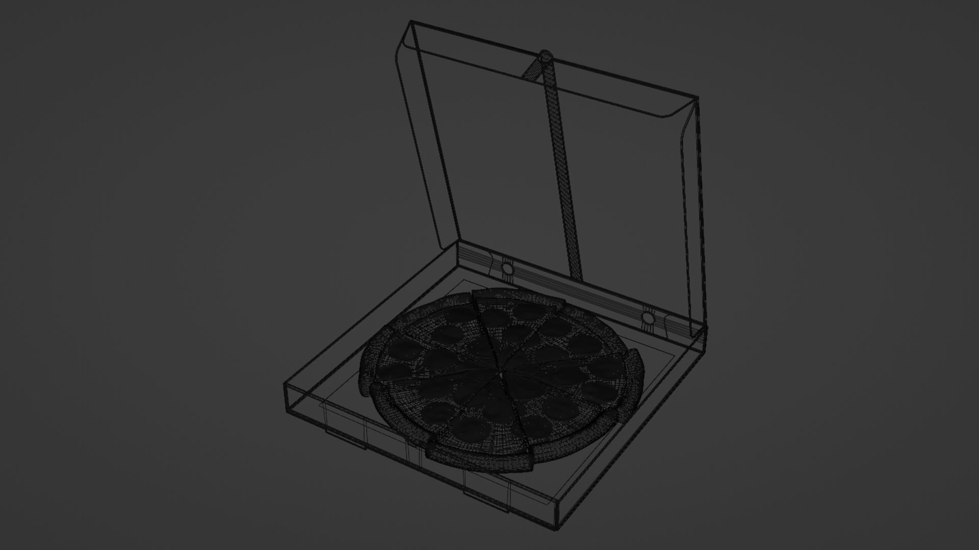 Pizza Pepperoni Slice in Box 001 3D model_11