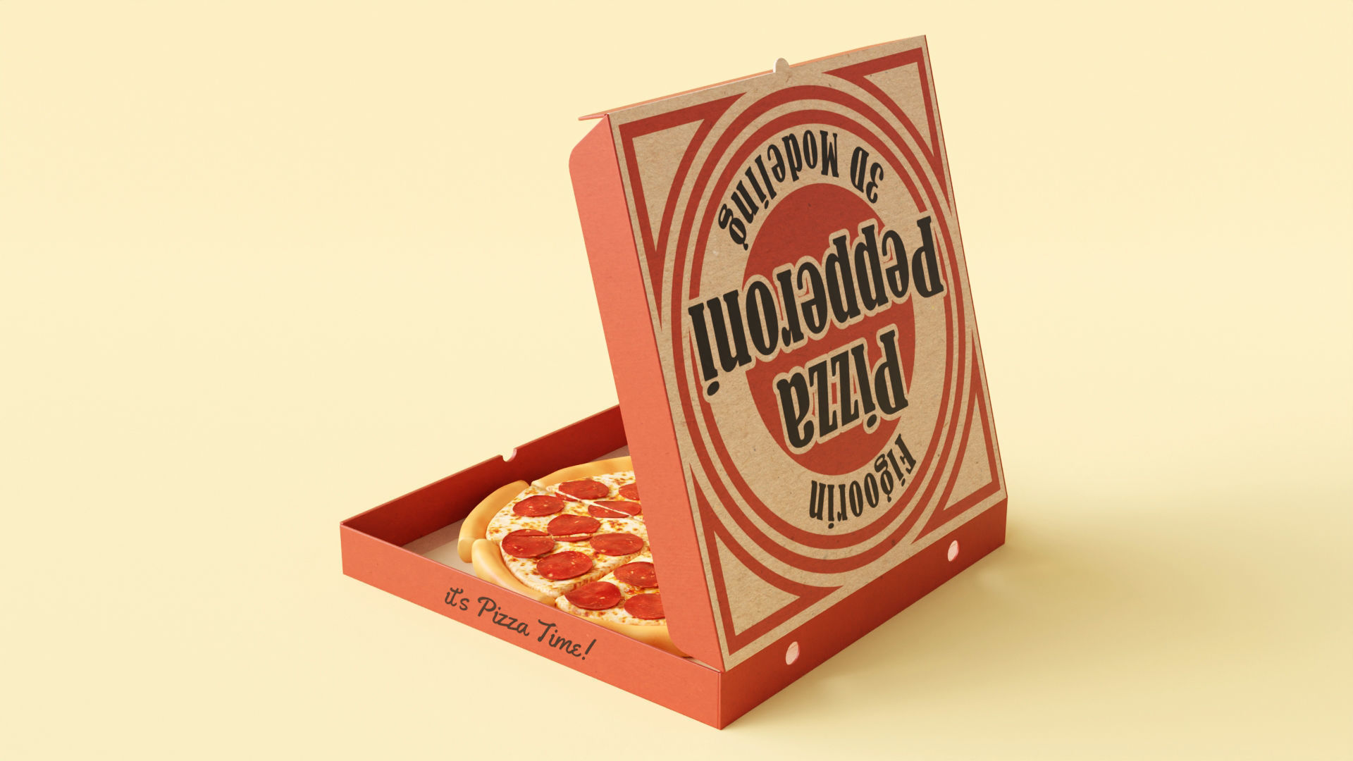 Pizza Pepperoni Slice in Box 001 3D model_3