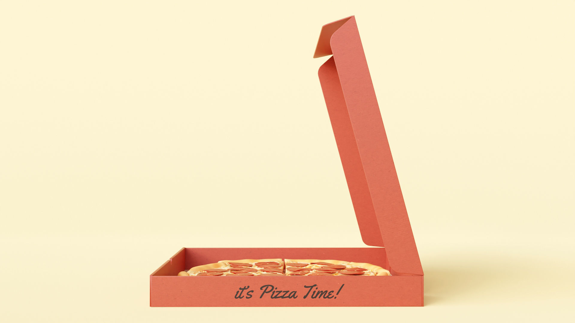 Pizza Pepperoni Slice in Box 001 3D model_2