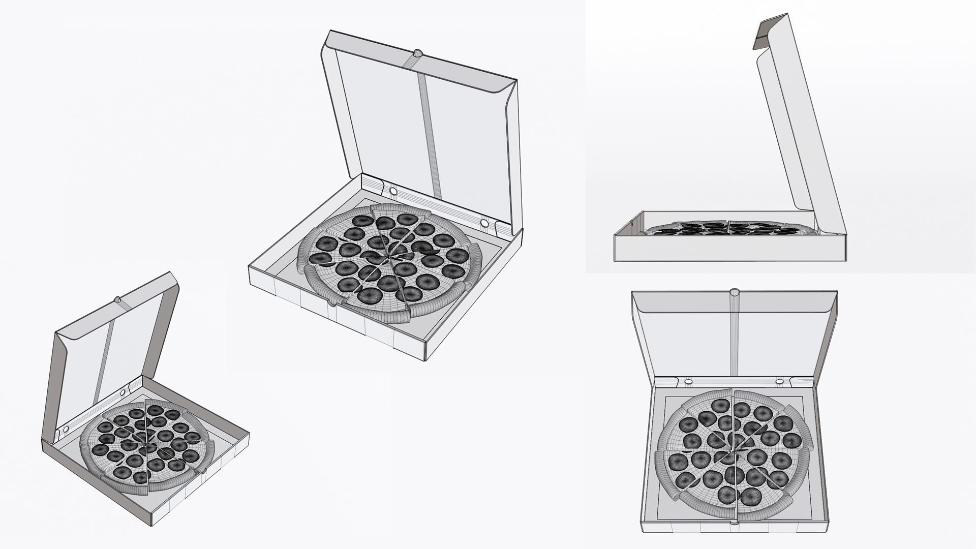 Pizza Pepperoni Slice in Box 001 3D model_7