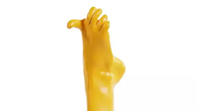 Big Toe Pointing Realistic Foot Low-poly 3D model