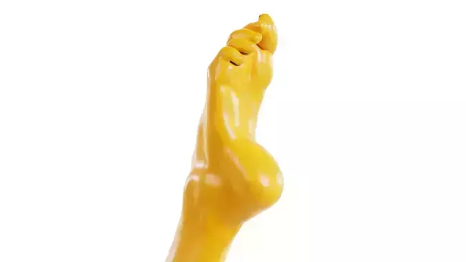 Crunched Toes Realistic Foot Low-poly 3D model