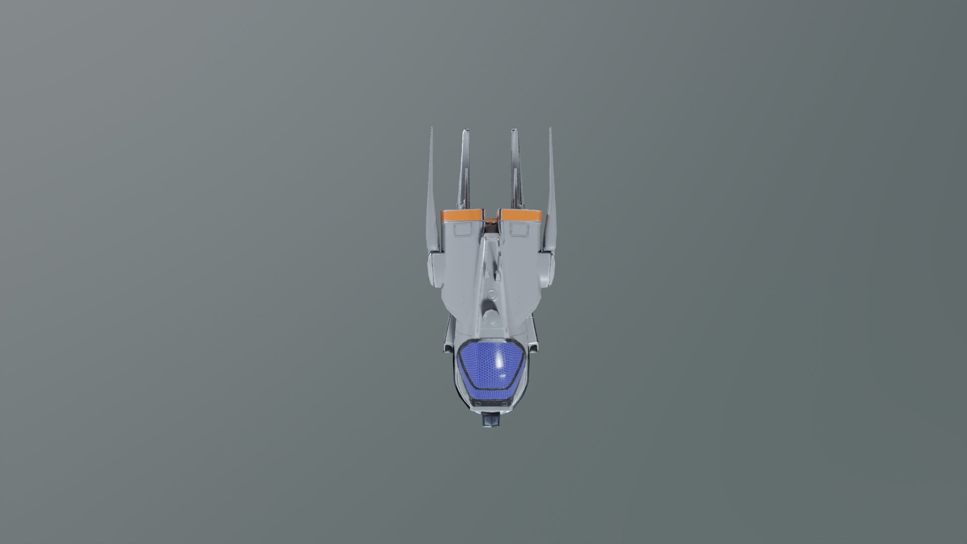 Spaceship 8 lowpoly 3D model for Game AR VR Low-poly 3D model_7