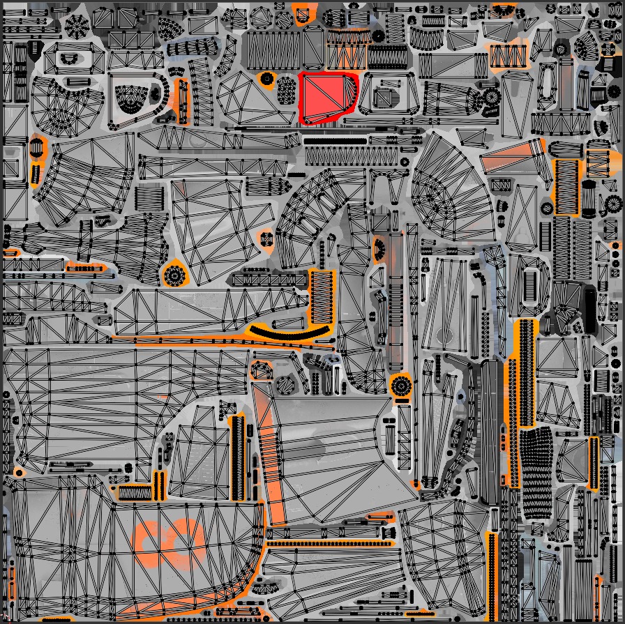 Spaceship 8 lowpoly 3D model for Game AR VR Low-poly 3D model_2