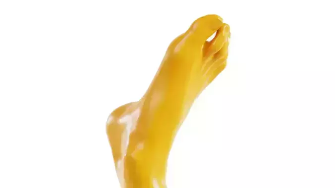 Twisted Pose Realistic Foot