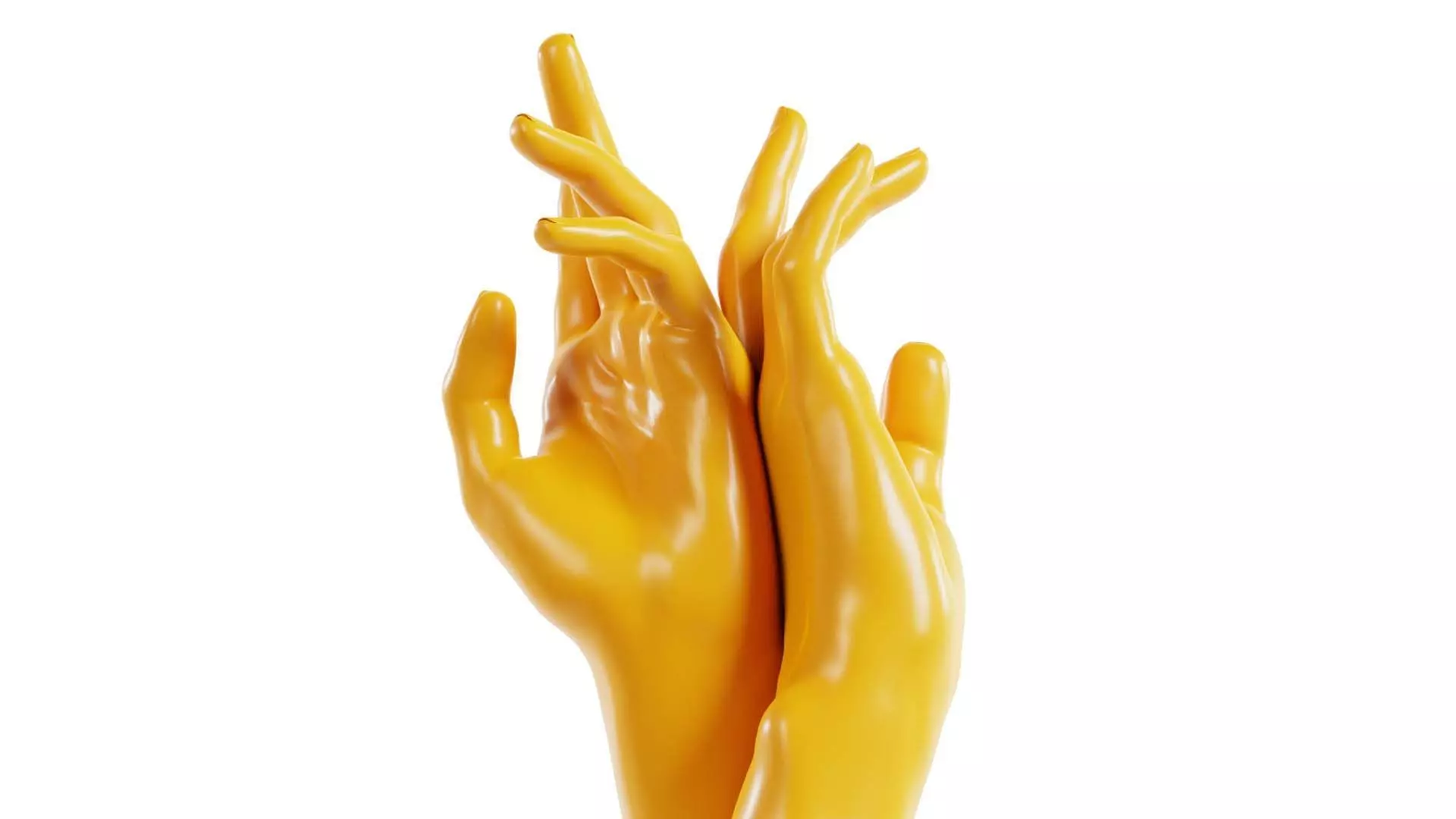 Back to Back Realistic Hand Low-poly 3D model
