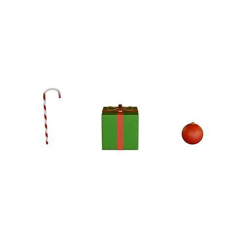 Free Christmas 3D Decorations Pack Free low-poly 3D model