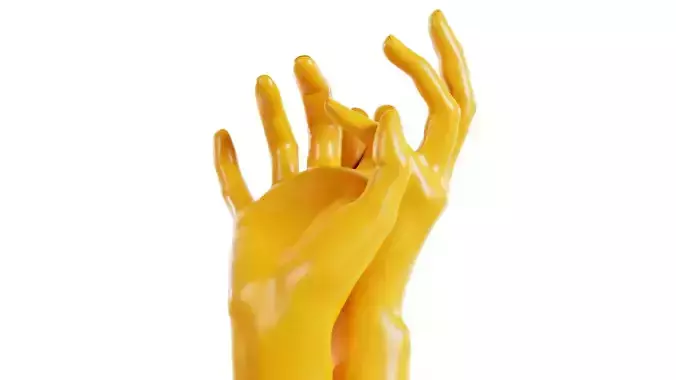 Gentle Pose Realistic Hand Low-poly 3D model