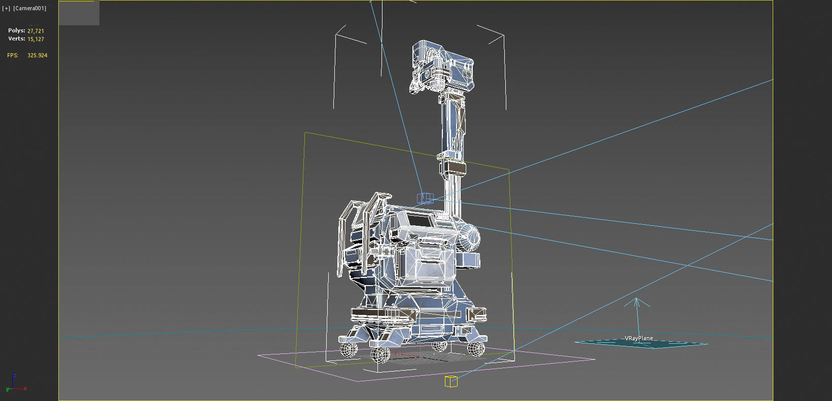 Science fiction style detection machine 3D model_6