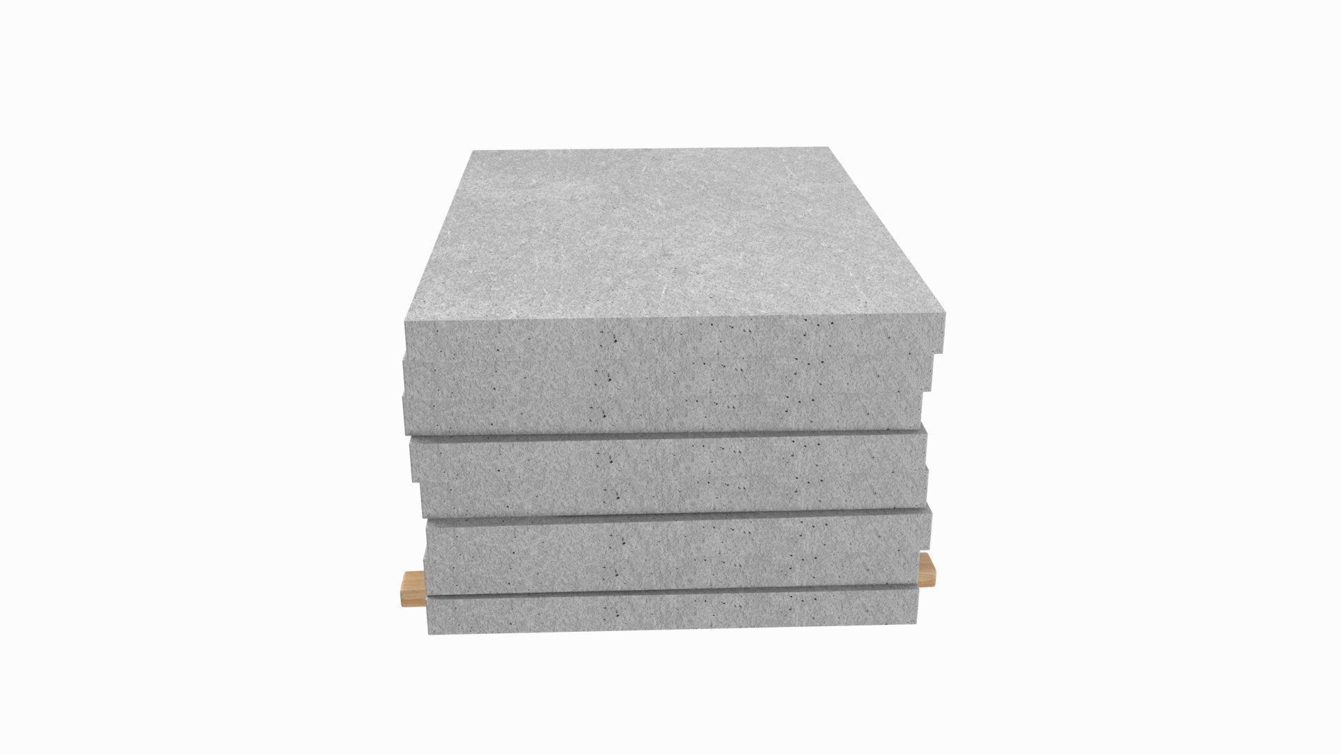 Concrete Panels On Wood Planks 3D model_3