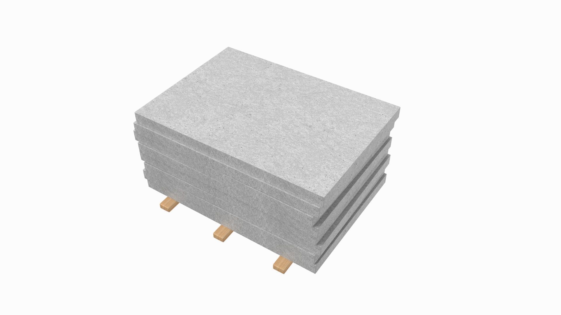 Concrete Panels On Wood Planks 3D model_4