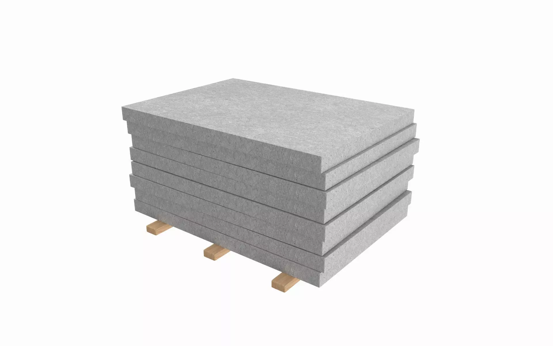 Concrete Panels On Wood Planks 3D model_0