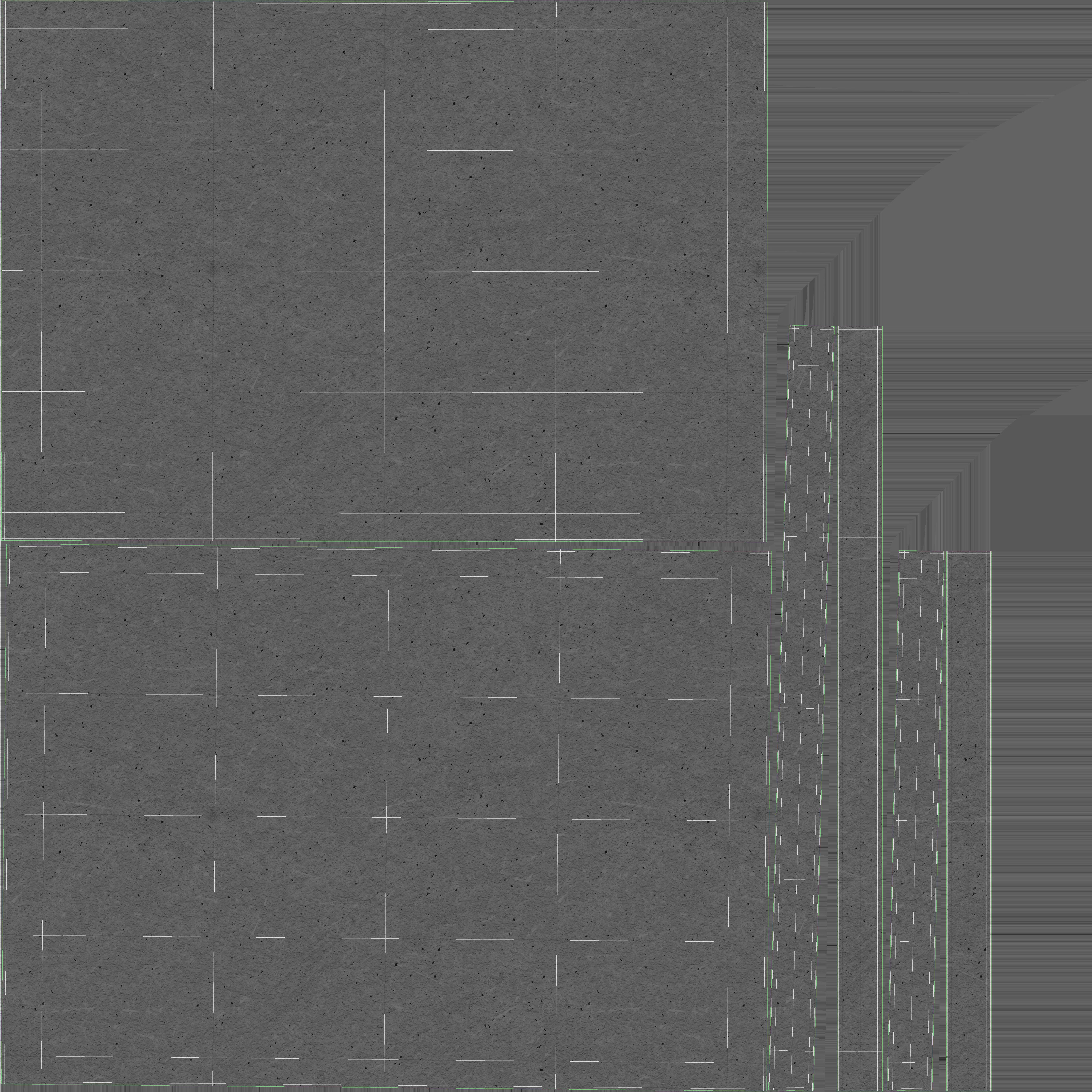 Concrete Panels On Wood Planks 3D model_6