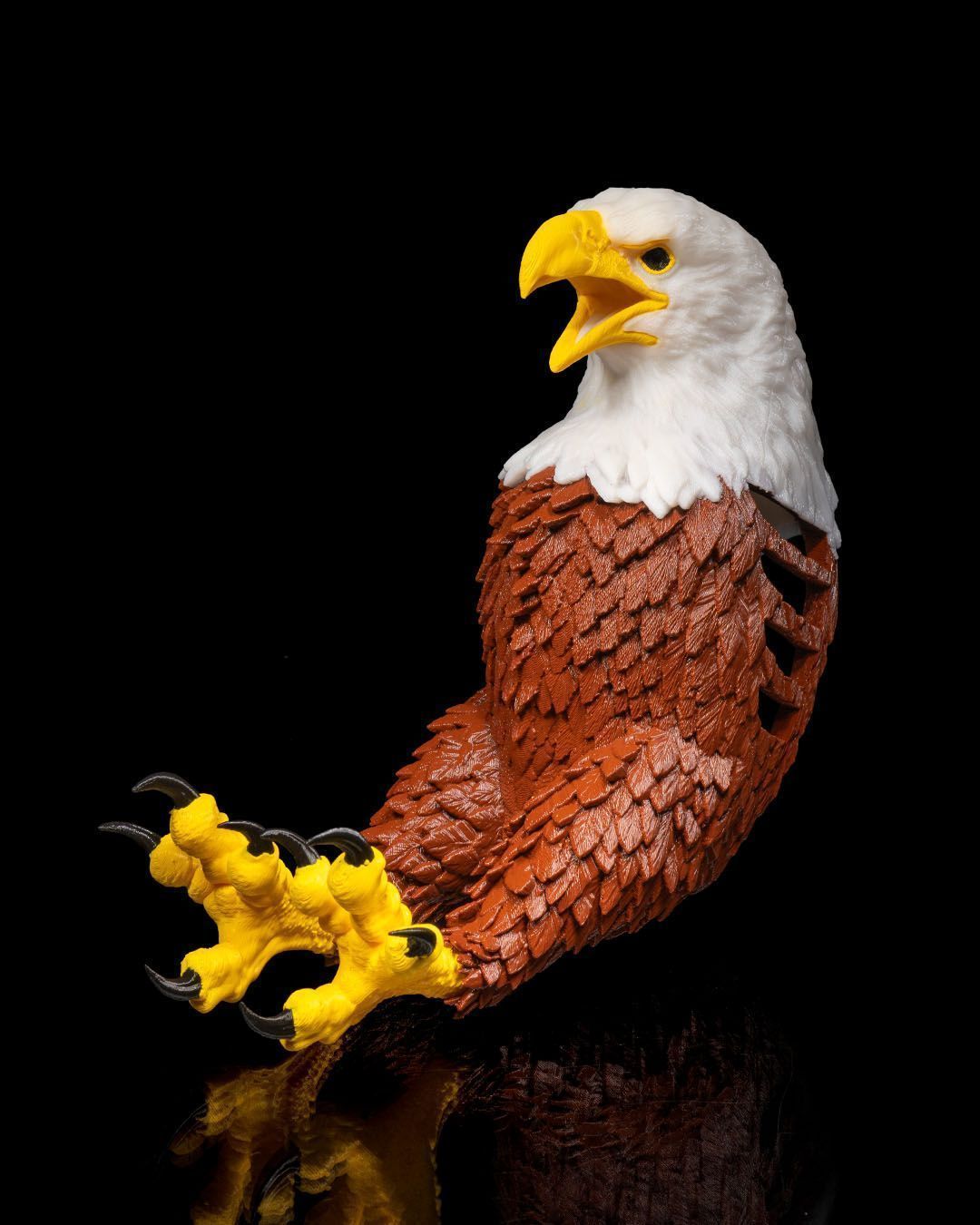 Realistic Eagle Wall Light 3D print model_2