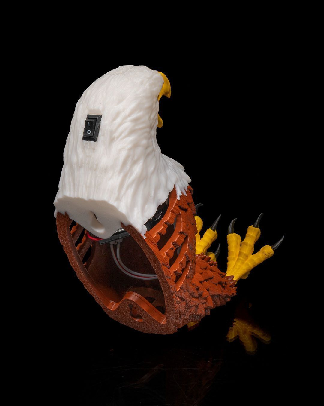Realistic Eagle Wall Light 3D print model_4
