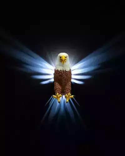 Realistic Eagle Wall Light 3D print model