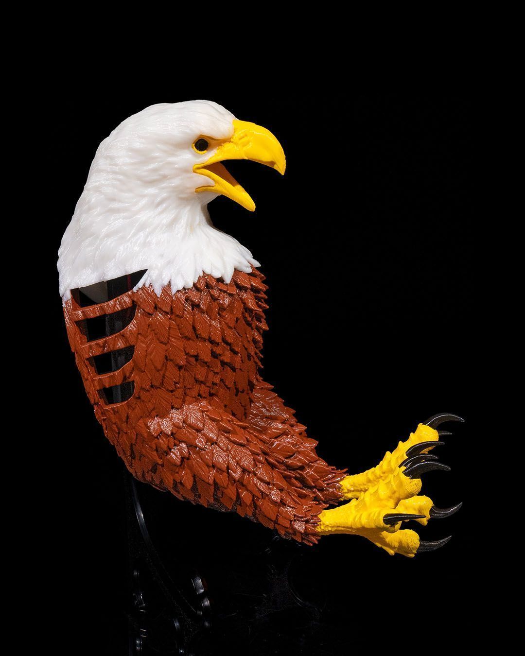 Realistic Eagle Wall Light 3D print model_3