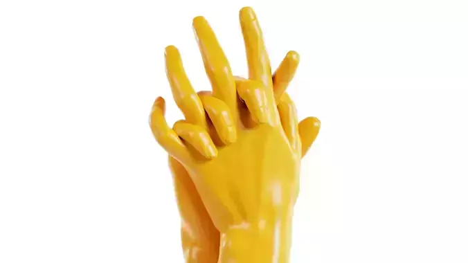 Interwoven Realistic Hand Low-poly 3D model