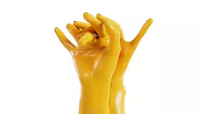 Intimate Realistic Hands Low-poly 3D model
