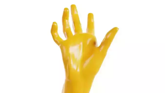 Clawing Horror Realistic Hand Low-poly 3D model