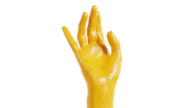Elegant Relaxed Realistic Hand Low-poly 3D model
