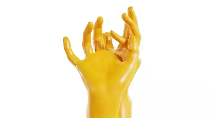 Gentle Pose Realistic Hand Low-poly 3D model