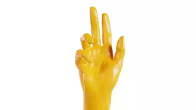 Holistic Gesture Realistic Hand Low-poly 3D model