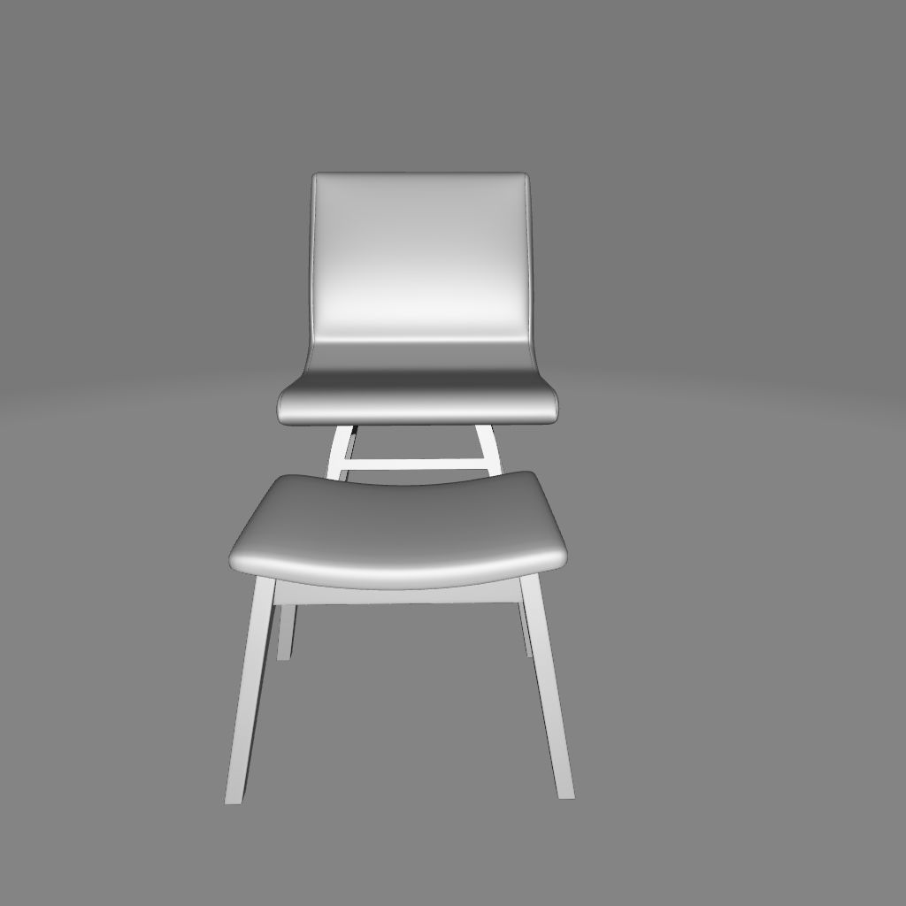Danity Wide Slipper Chair and Ottoman 3D model_3