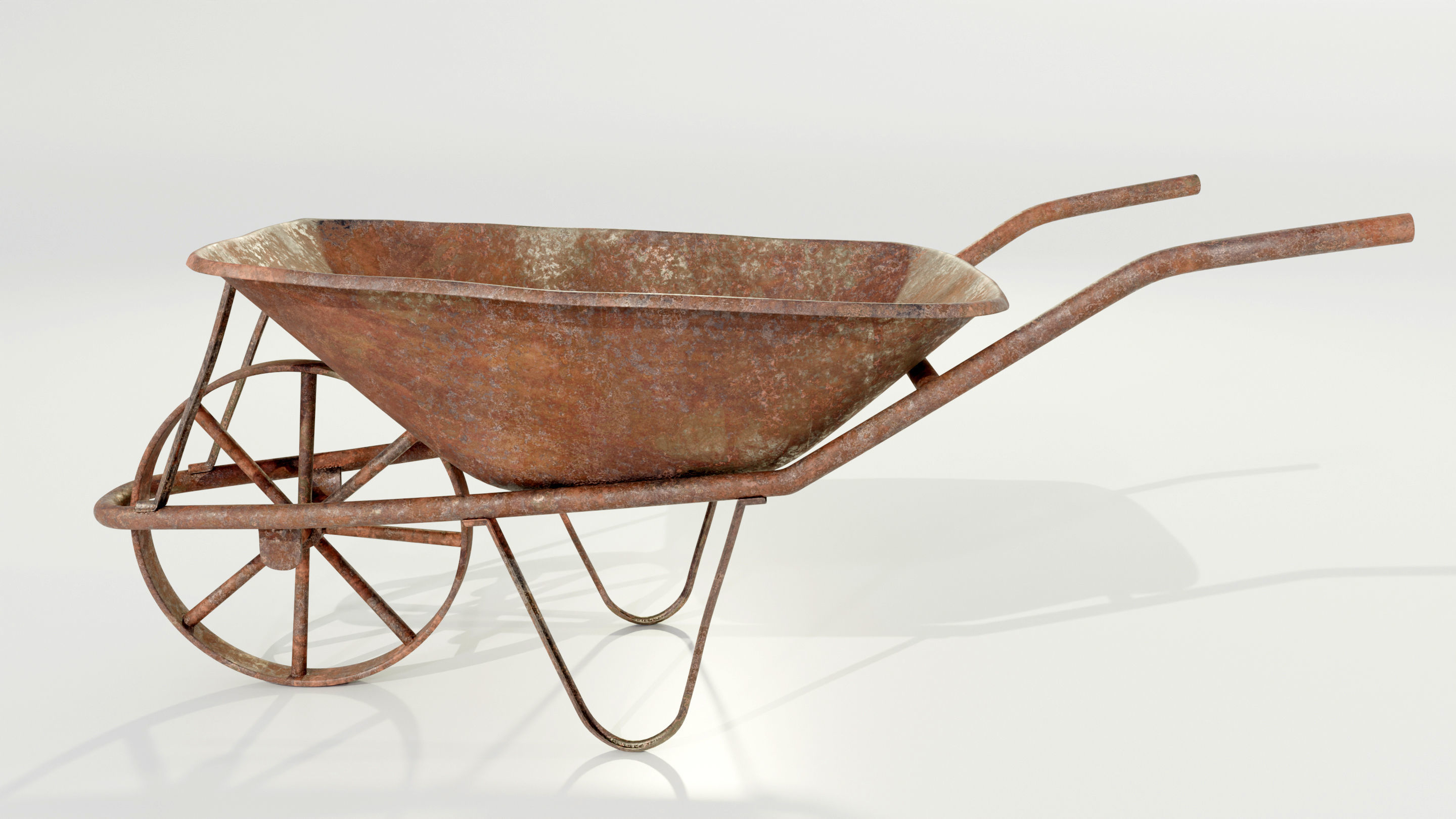 Old Rusty Wheelbarrow 3D model_8