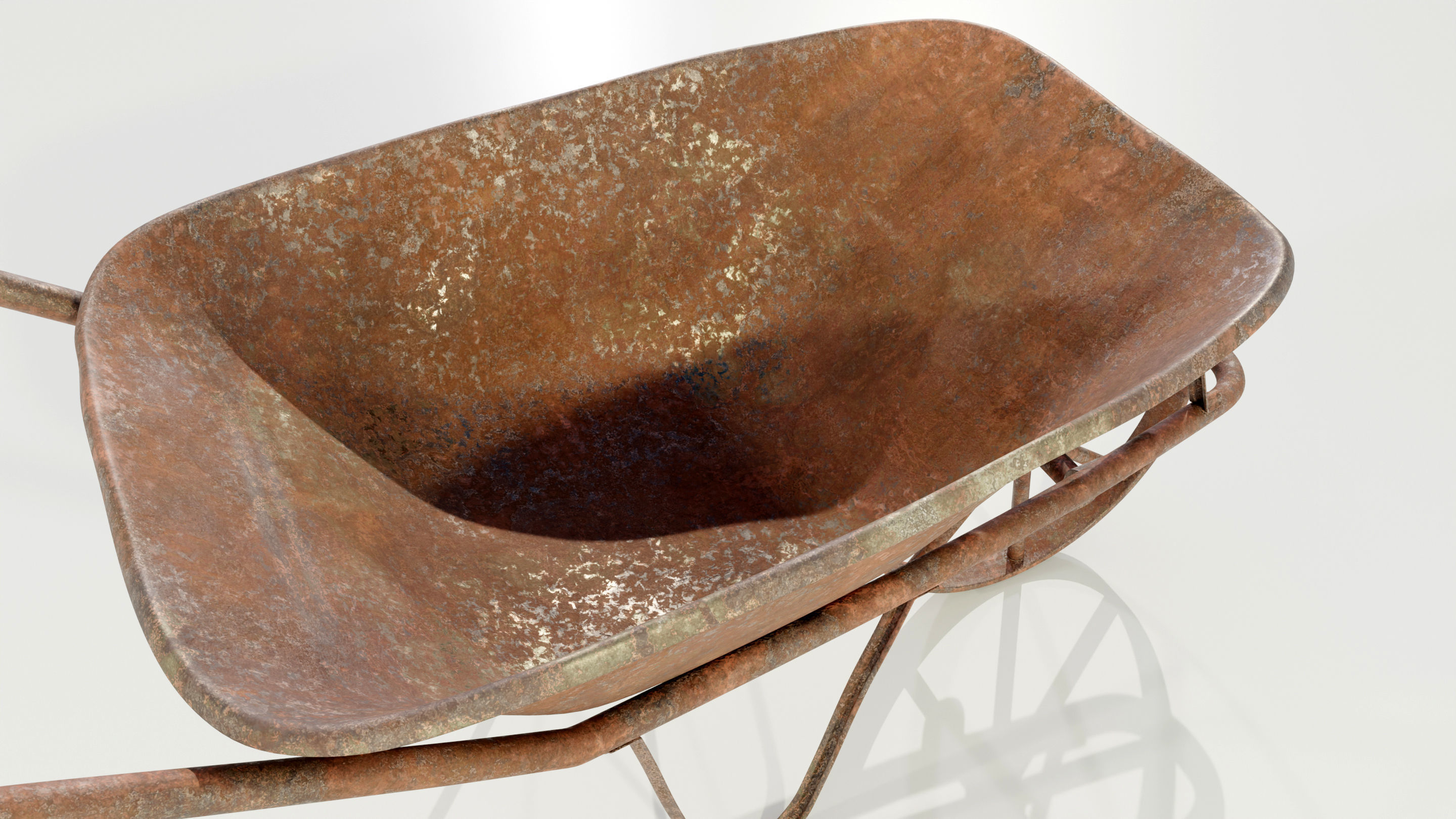 Old Rusty Wheelbarrow 3D model_9