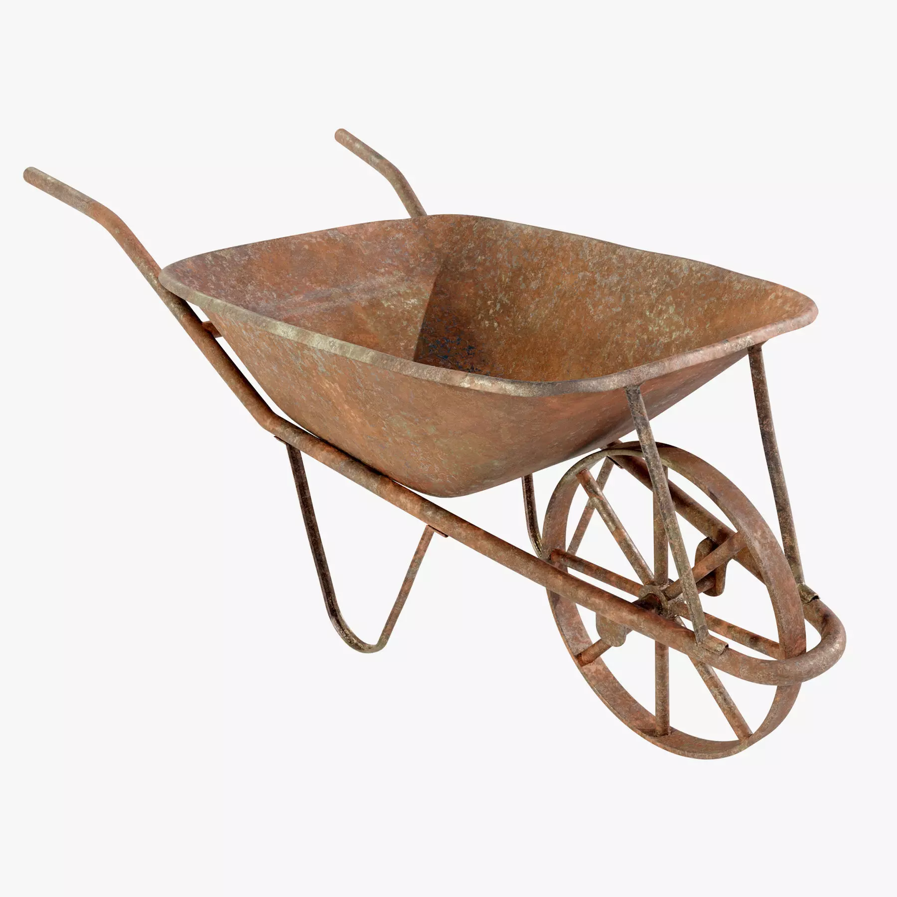 Old Rusty Wheelbarrow 3D model_0