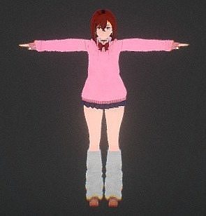 DANDANDAN - Momo Ayase Free low-poly 3D model