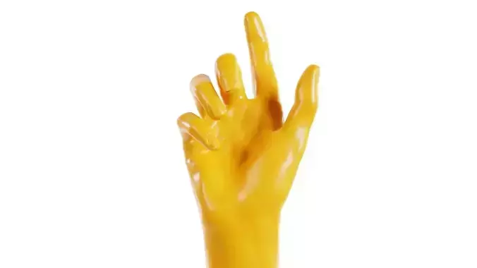 Index Out Realistic Hand Low-poly 3D model
