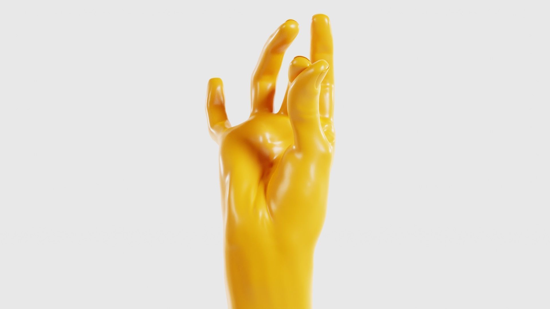 Pinch Gesture Realistic Hand Low-poly 3D model_24