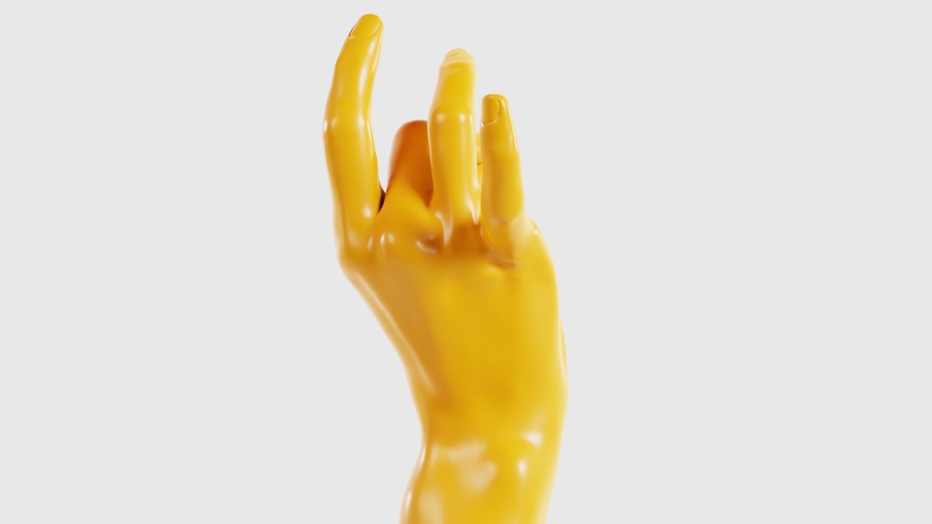 Pinch Gesture Realistic Hand Low-poly 3D model_17