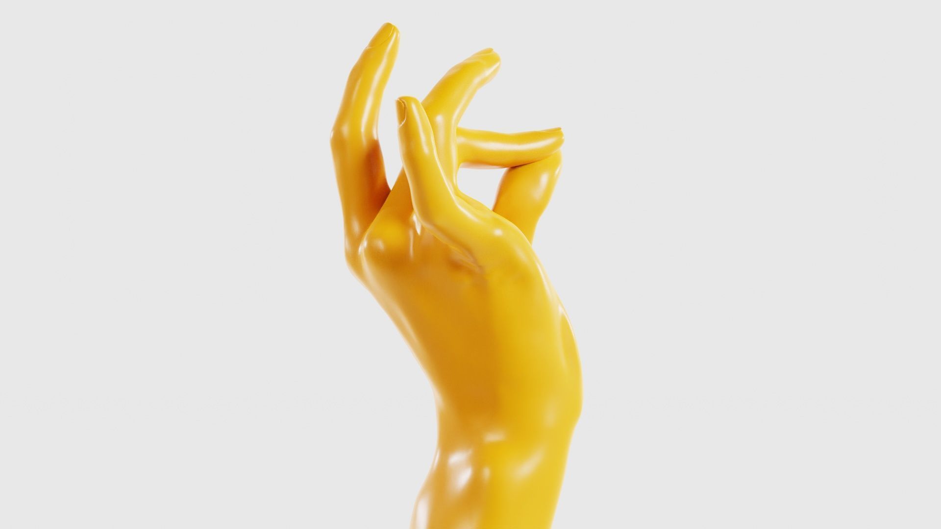 Pinch Gesture Realistic Hand Low-poly 3D model_16